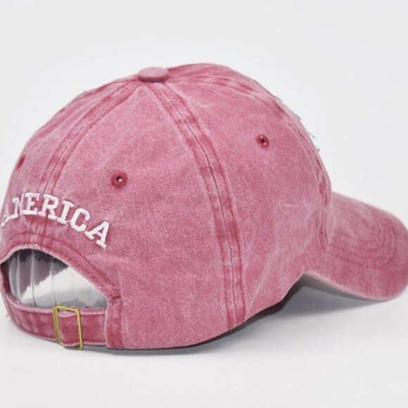 Red American Flag USA Baseball Cap - Tactical‎ Army Cotton Casual Hat America - Picture 5 of 6